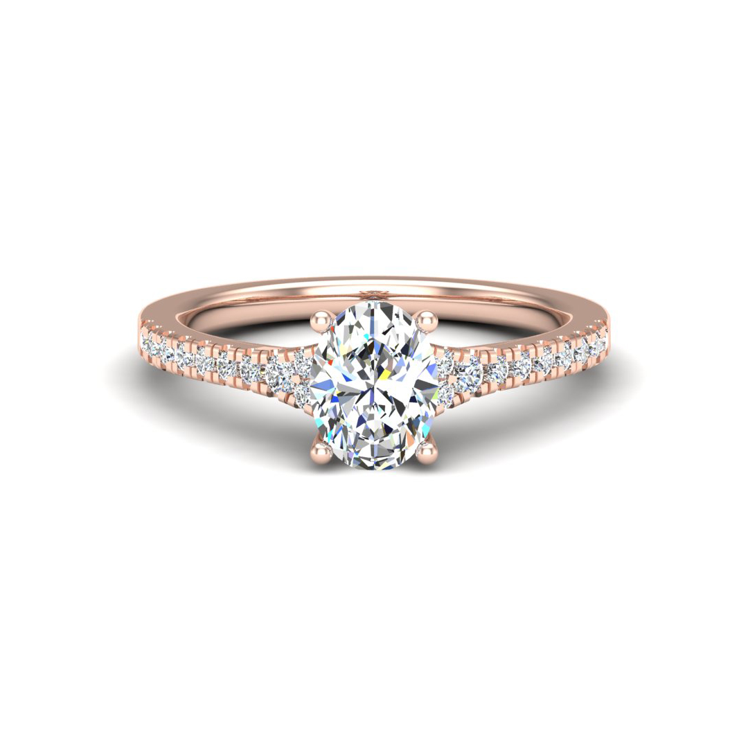 Camila Split Pave Cathedral Engagement Ring